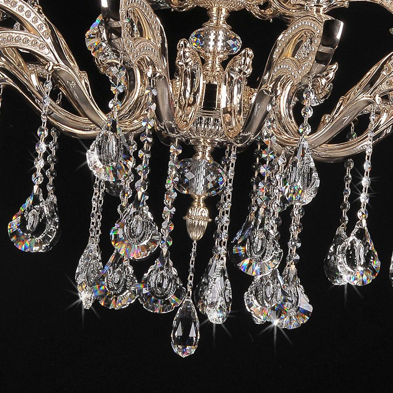 American Classic Design Fabric Copper Chandelier W44"