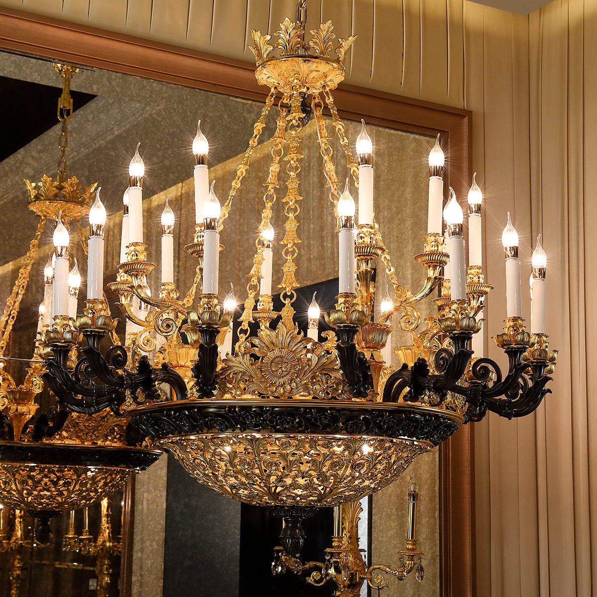 AmPremiumHomean Classic design Bronze chandelier W 52"