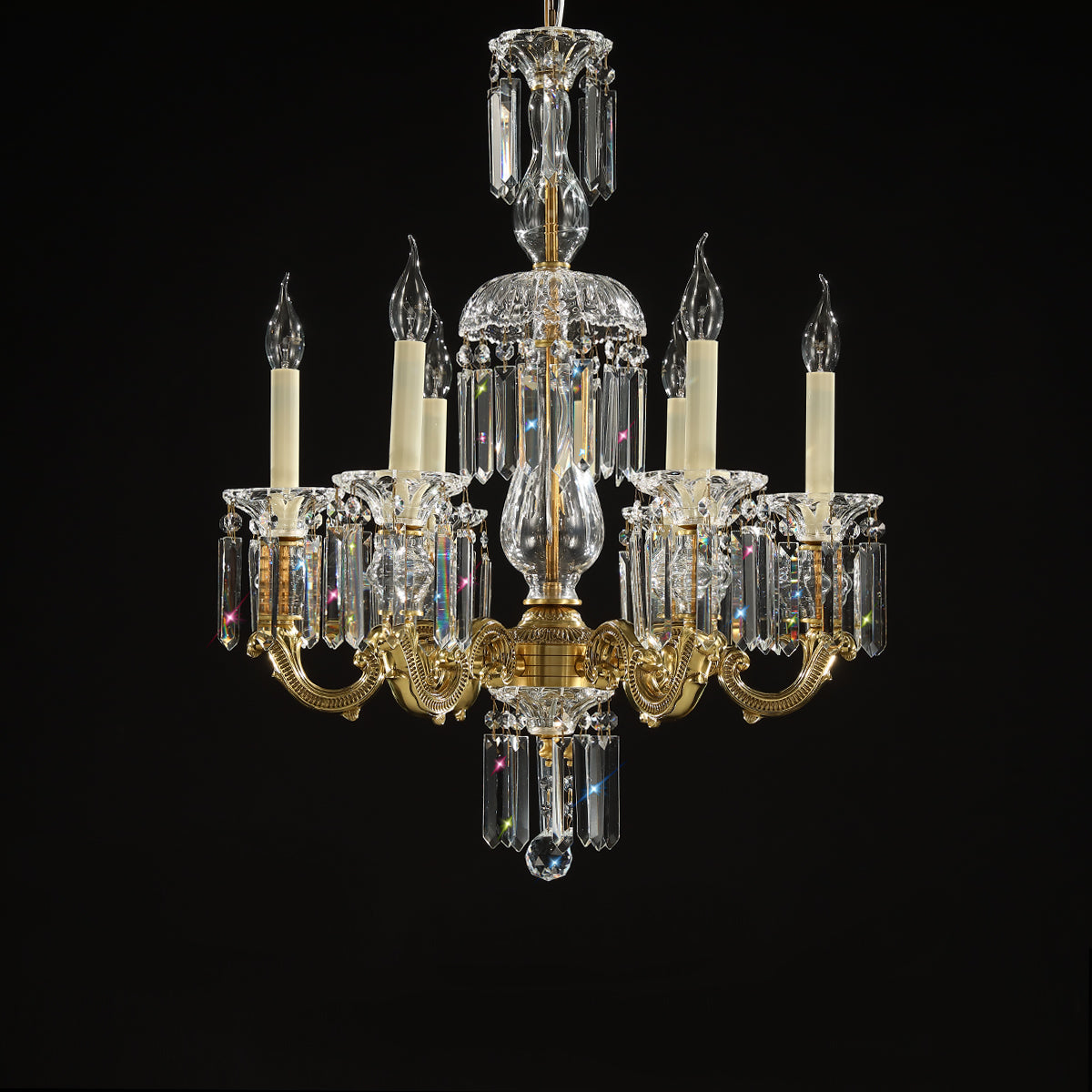 Beautiful vintage design crystal chandelier W 24″