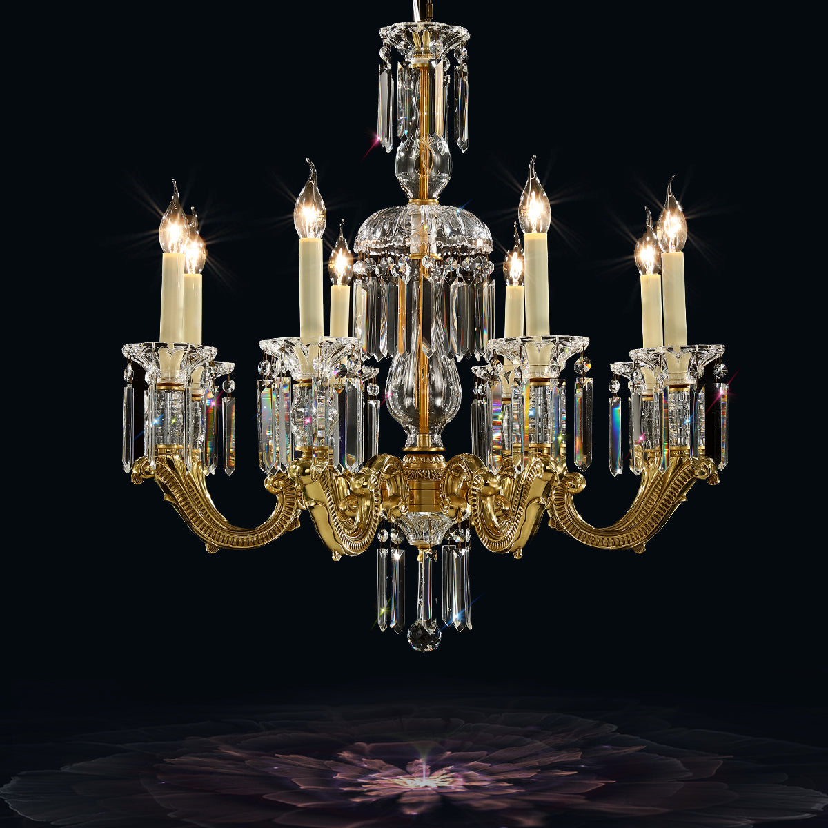 Beautiful vintage design crystal chandelier W 30″