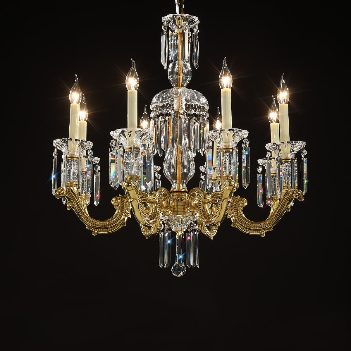 Beautiful vintage design crystal chandelier W 30″