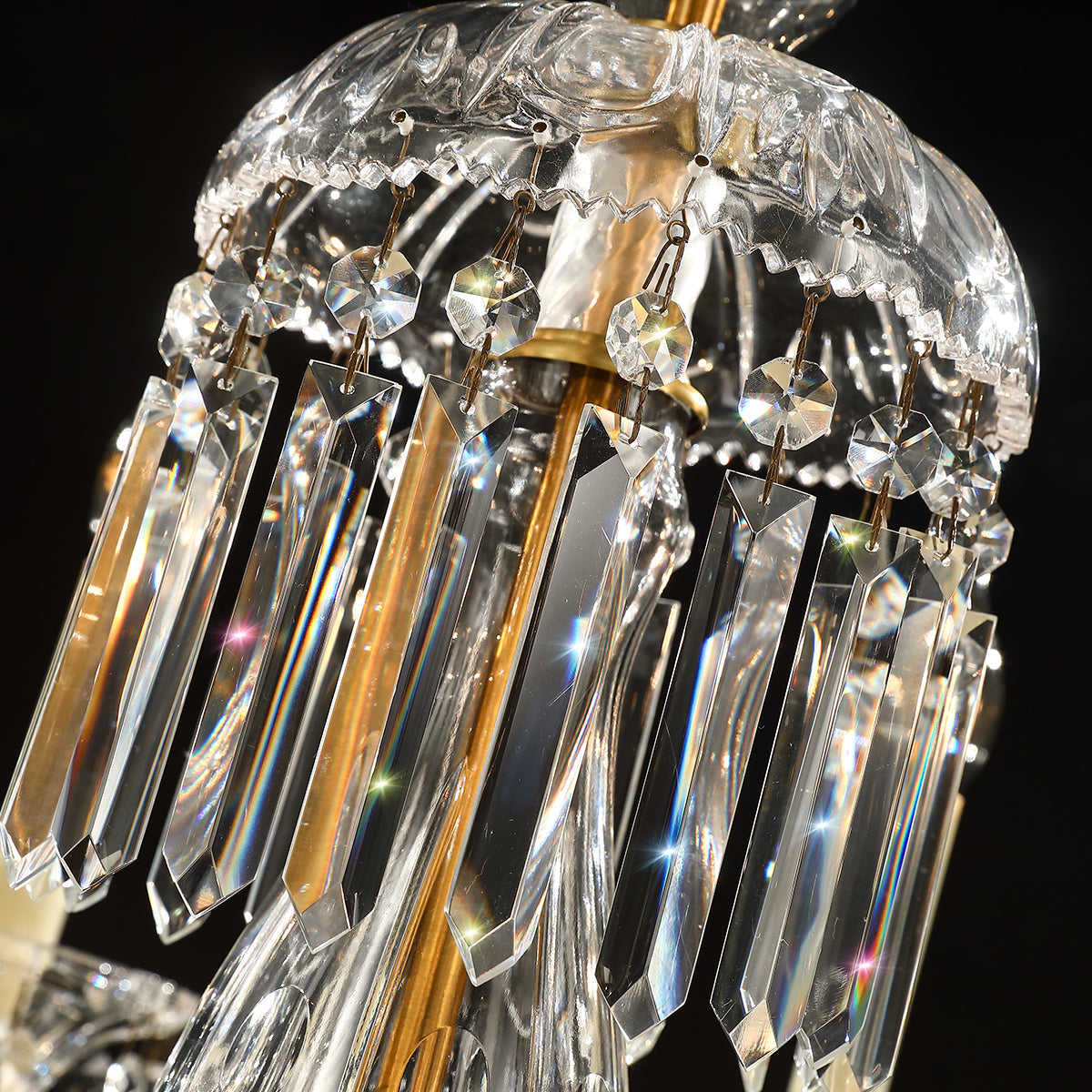 Beautiful vintage design crystal chandelier W 30″