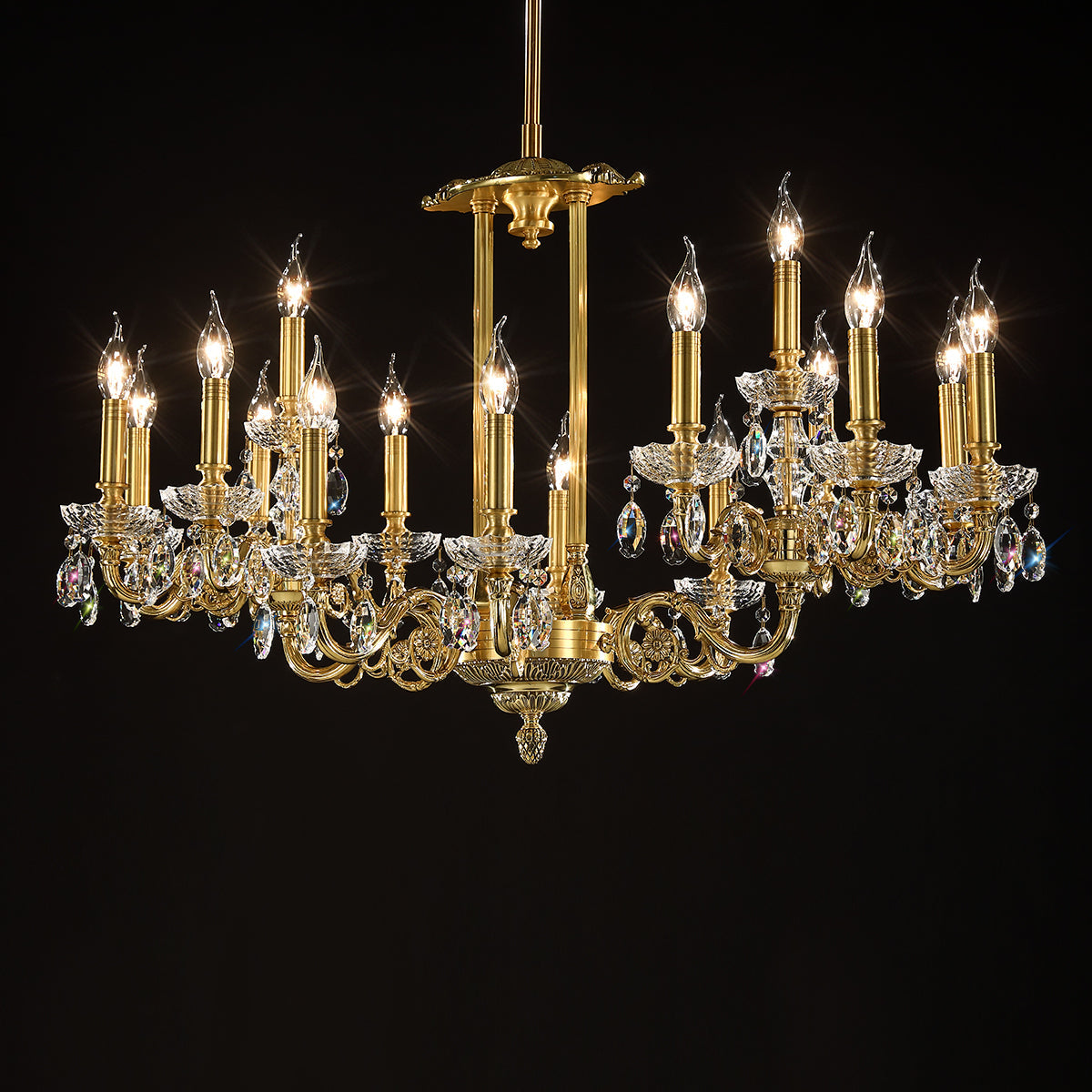 Beautiful vintage design crystal chandelier W 24″