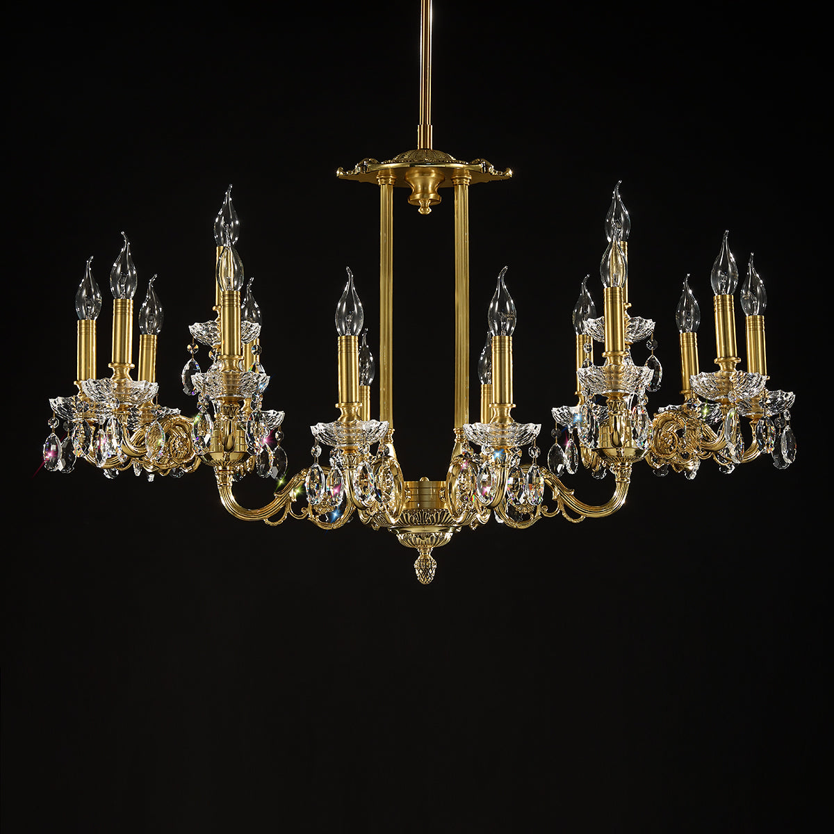 Beautiful vintage design crystal chandelier W 24″