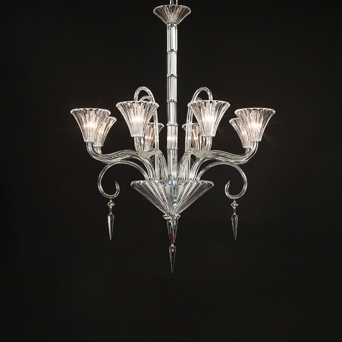 Beautiful vintage design crystal glass chandelier W 31″