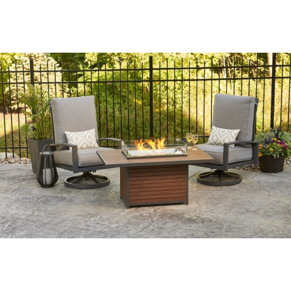 The Outdoor Greatroom Company Kenwood Rectangular Chat Height Gas Fire Pit Table (KW-1224-19-K)