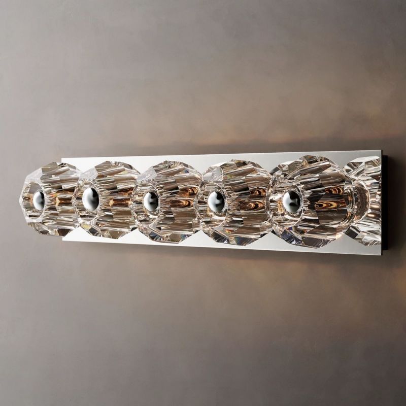 Bille De Crystal Ball  Linear Grand Wall Sconce