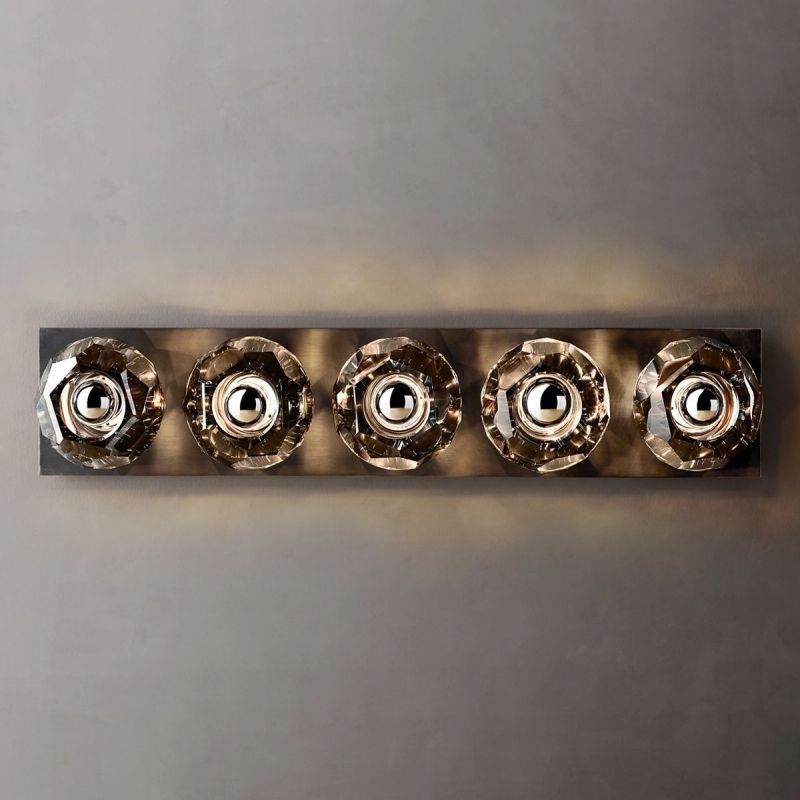 Bille De Crystal Ball  Linear Grand Wall Sconce