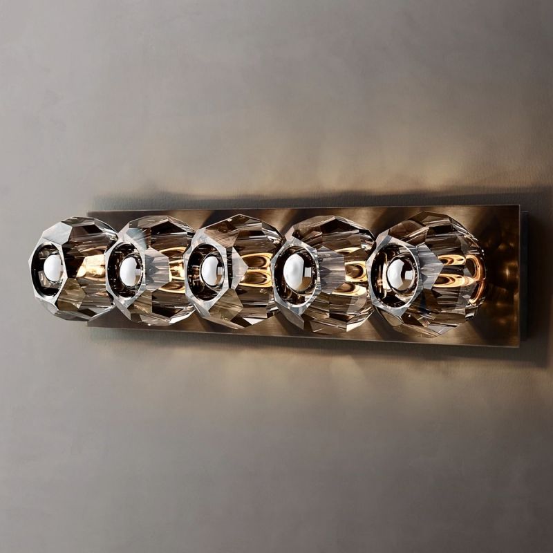 Bille De Crystal Ball  Linear Grand Wall Sconce