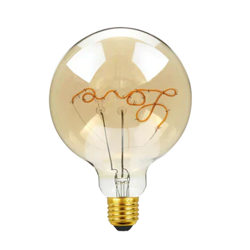 LED Soft Light G125 E27 Love 4W Filament Glass Retro Warm White