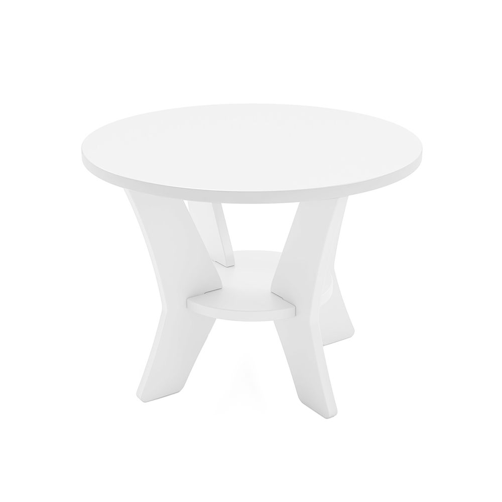 Ledge Lounger Mainstay Round Side Table (LLMSSTRDWH)