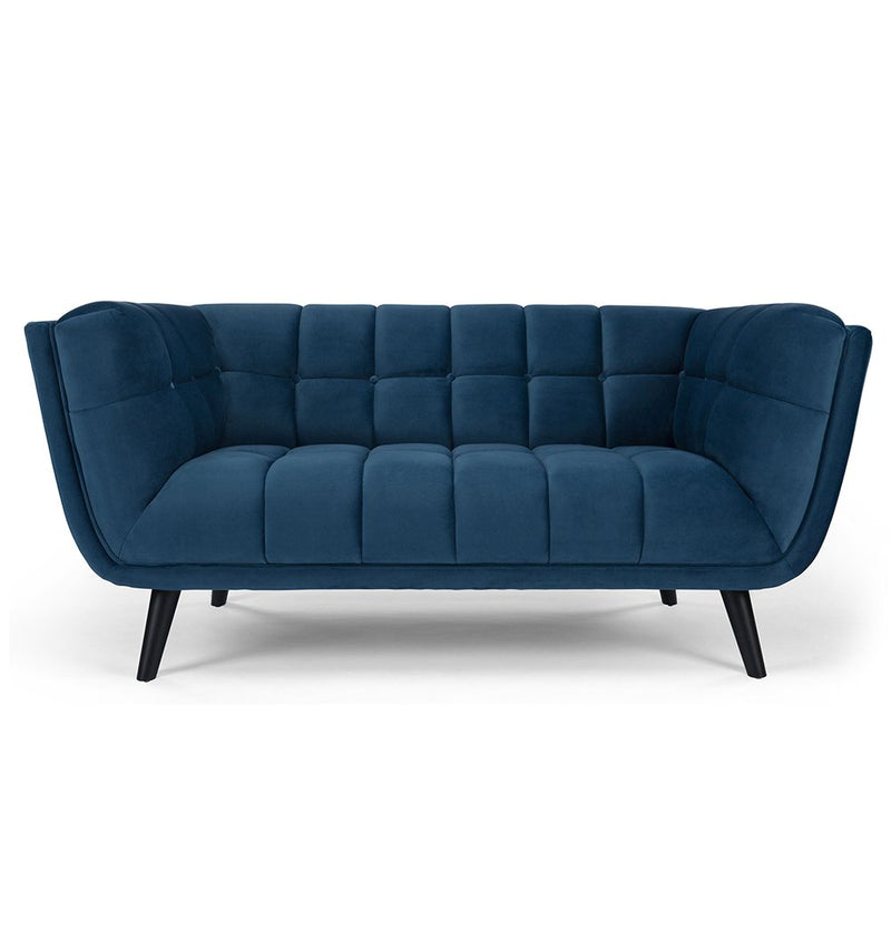 Lucas - Blue Velvet 2-Seater Sofa