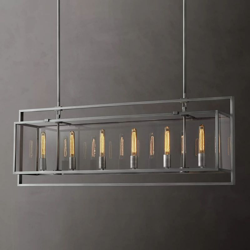 Baker Vintage Rectangular Chandelier 54"