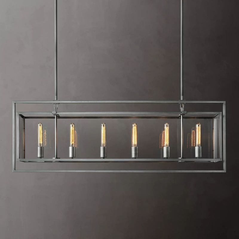 Baker Vintage Rectangular Chandelier 54"