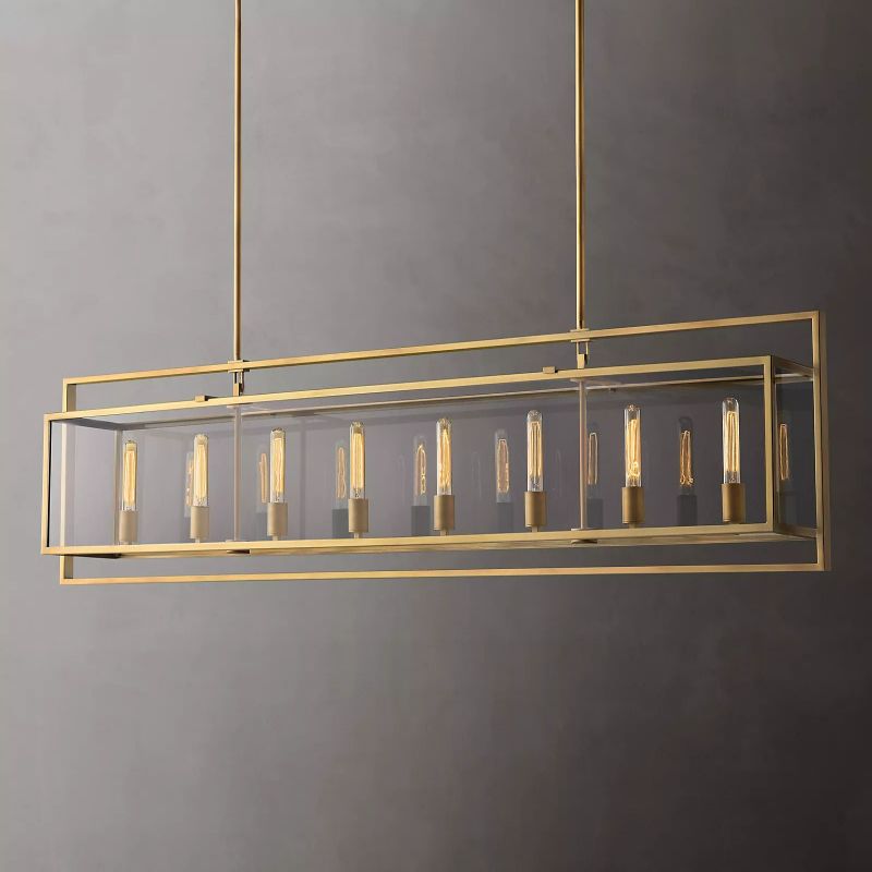 Baker Vintage Rectangle Chandelier 72"