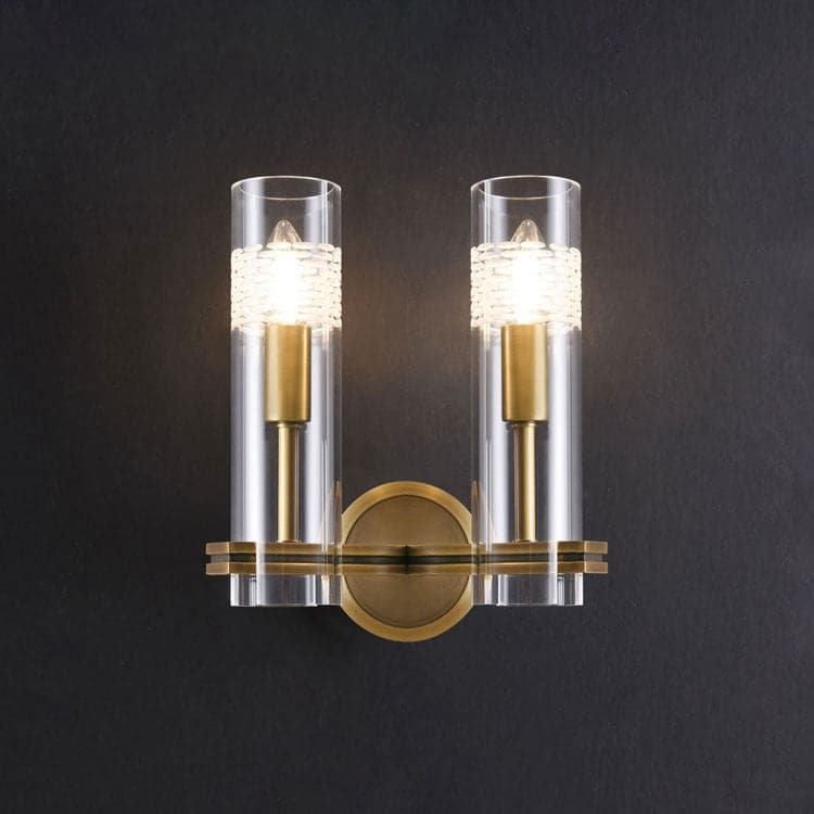 Kaleidoscope 2-Head Wall Sconce , Brass