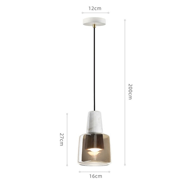 Mette – Nordic Marble Glass Pendant Light Modern