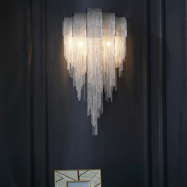 Glenn Chain Tassel Modern Wall Sconce