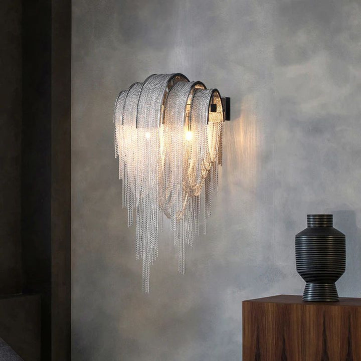 Glenn Chain Tassel Modern Wall Sconce