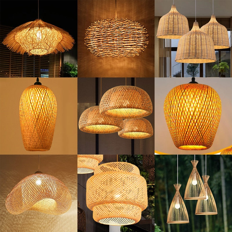 Chinese Style Weaving Hanging Lamps