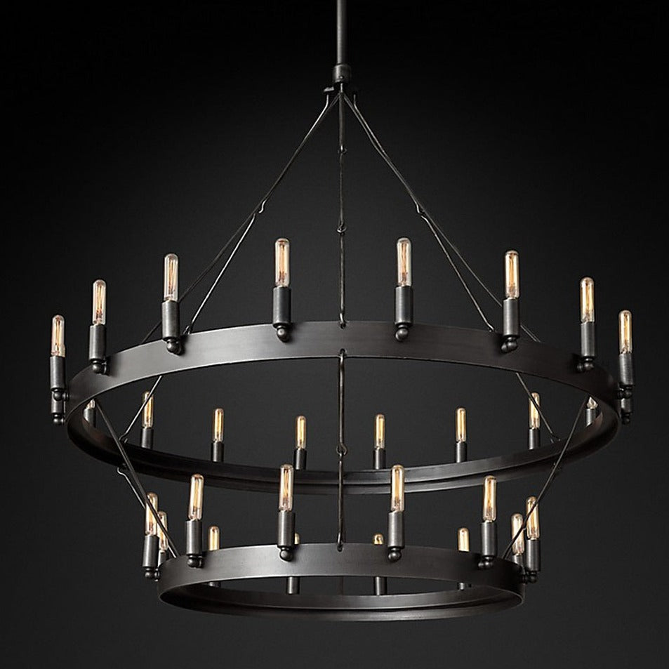 Retro American Candle Chandelier