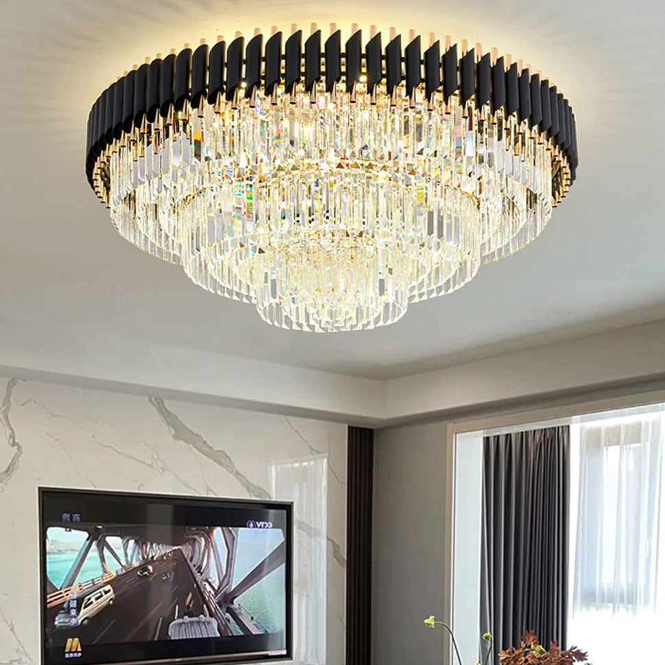 Round Crystal Designer Ceiling Chandelier