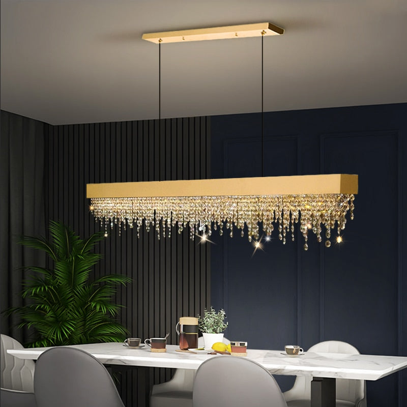 Rectangle Modern Crystal Chandelier