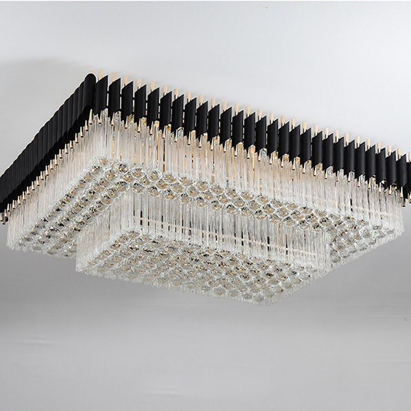 Rectangle Crystal Designer Ceiling Chandelier