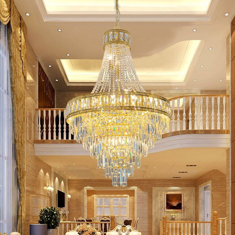 Banquet Hall Gold Modern Crystal Chandelier