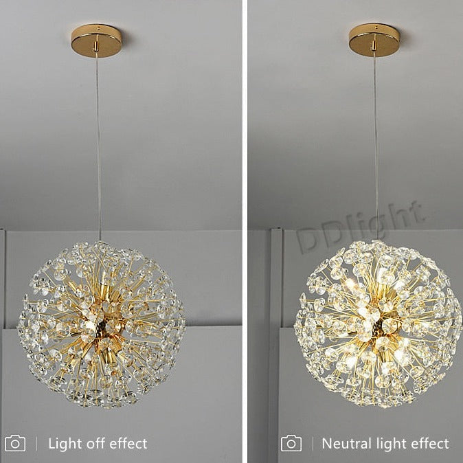 Modern Luxury Ball Crystal Hanging Light