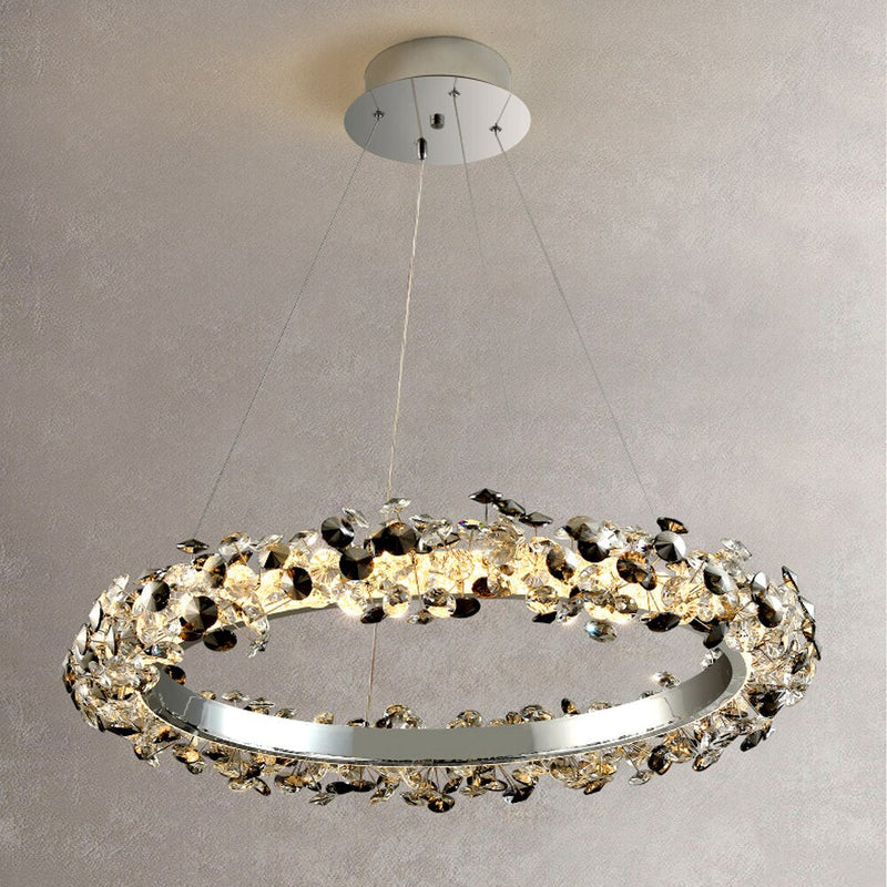 Luxury Design LED Chandelier Crystal Foyer Lights Modern Dining Hanglamp Bedroom Decoration