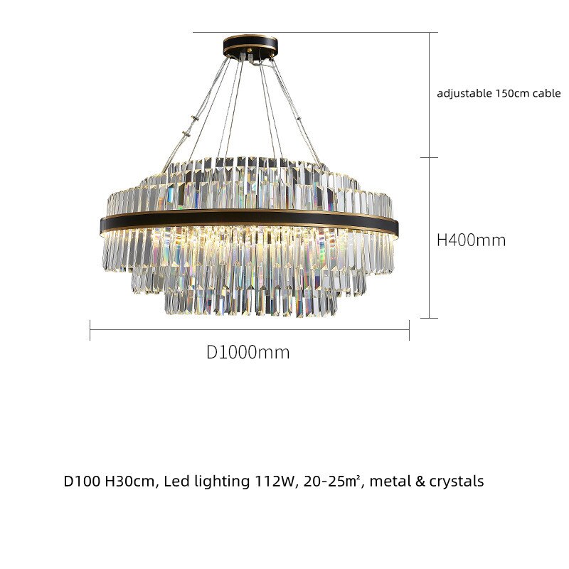 Modern Luxury Decor Crystal Lustre