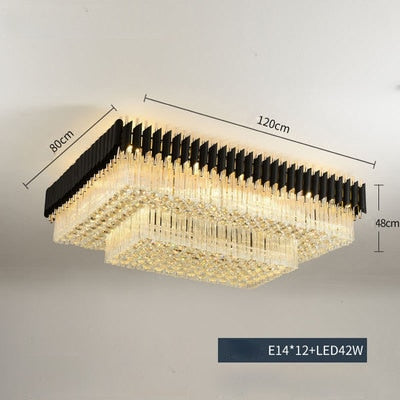 Rectangle Crystal Designer Ceiling Chandelier