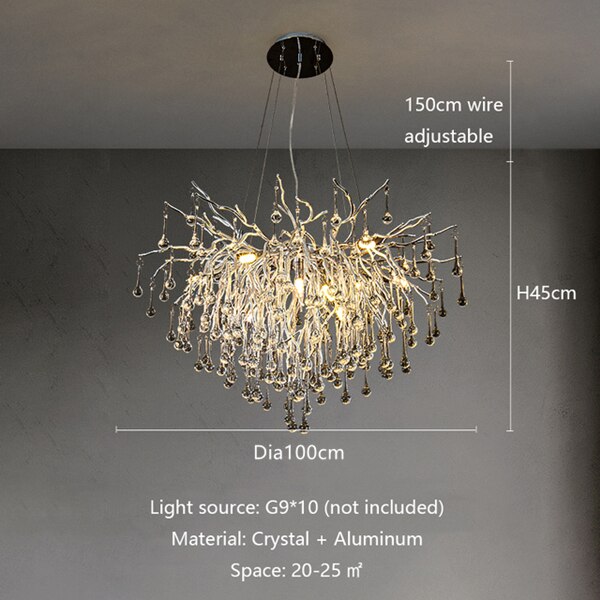 Raindrop Chrome Luxury Chandelier