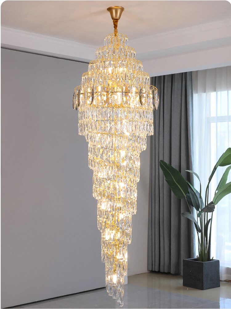 Luxury High Ceiling Long Chandelier