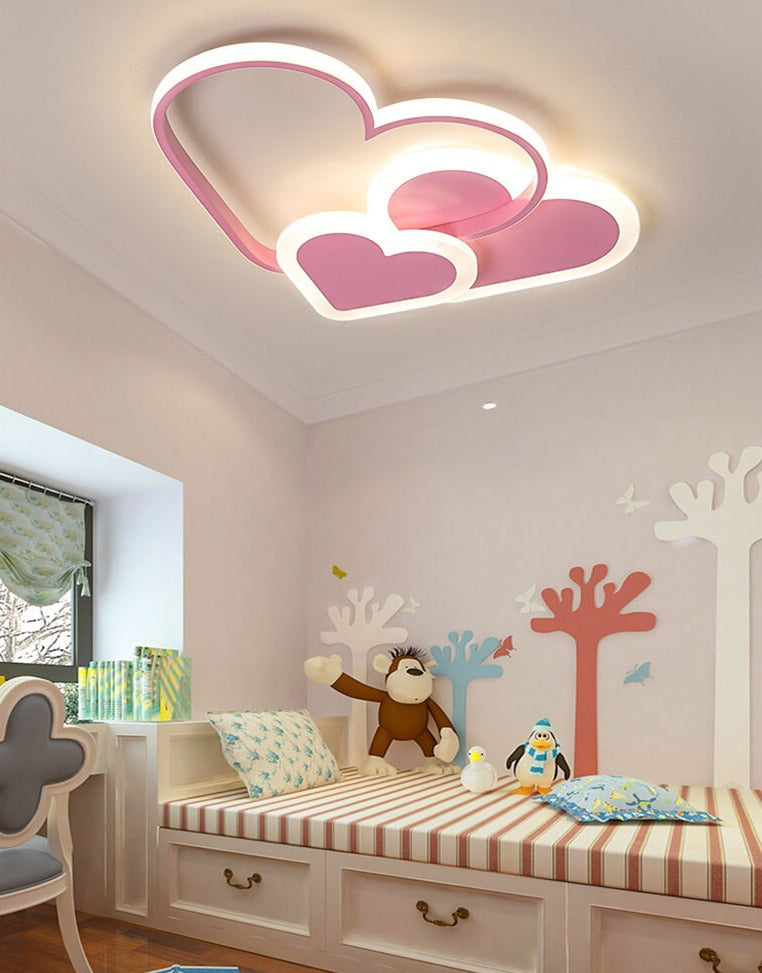 Ceiling Chandelier Heart Shape Girls Room