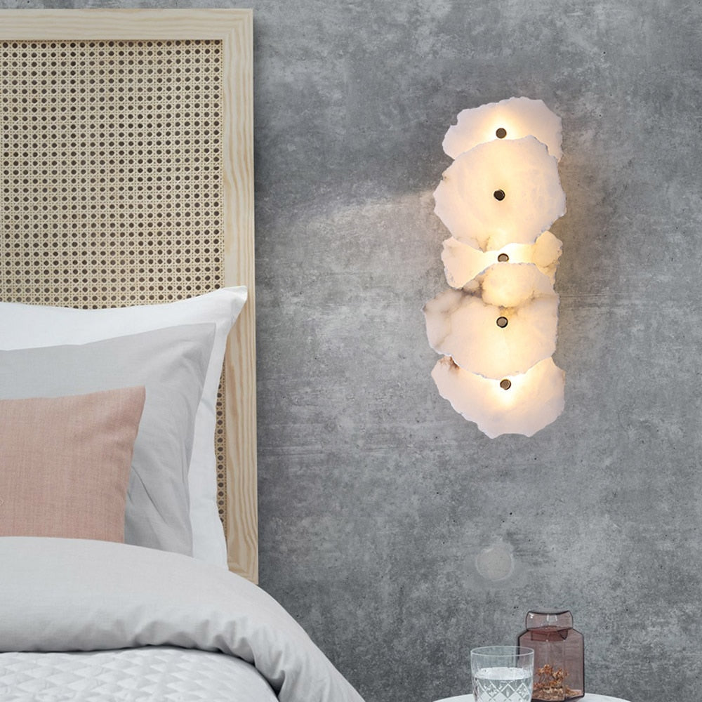 Art Design Marble Wall Lights Gold Applique Murale LED Wall Lamps For Living Room Bedroom Bathroom