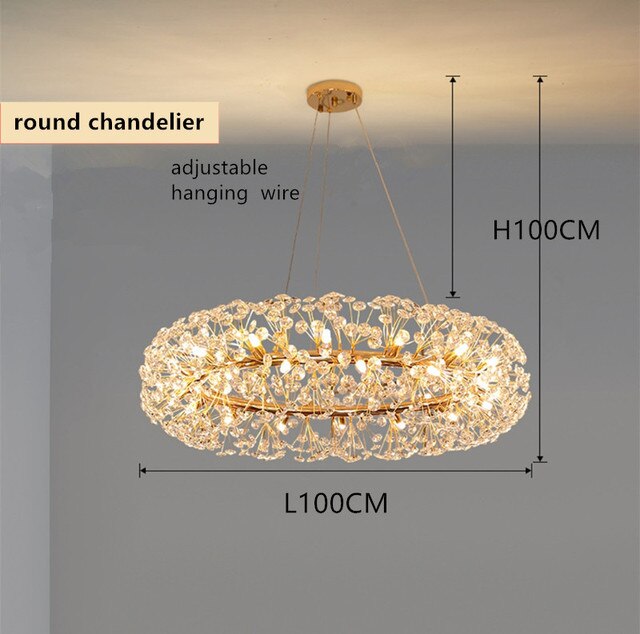 Gold Luxury Circular Chandelier