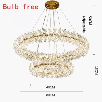 New Luxury Crystal Flower Chandelier