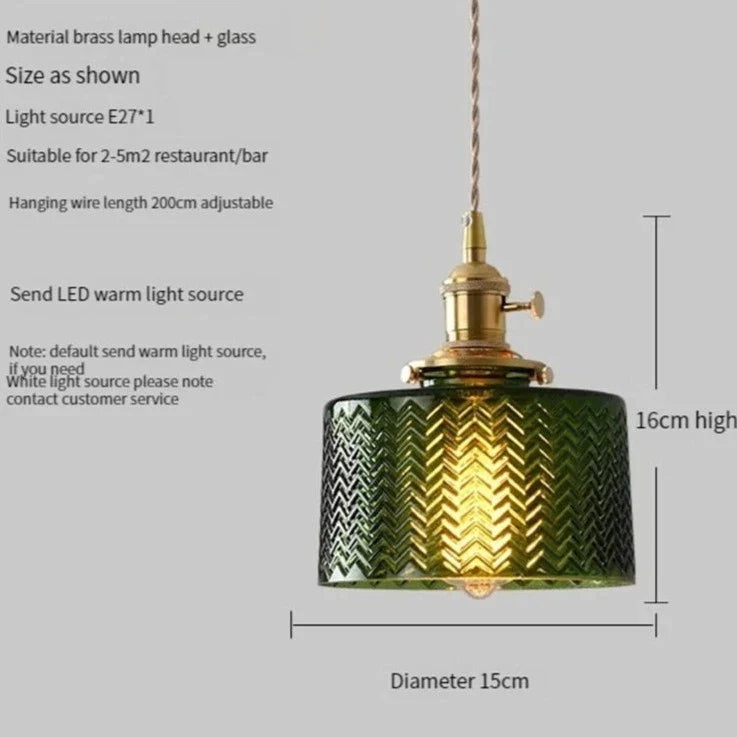 Scandinavian Green Glass Pendant Lights