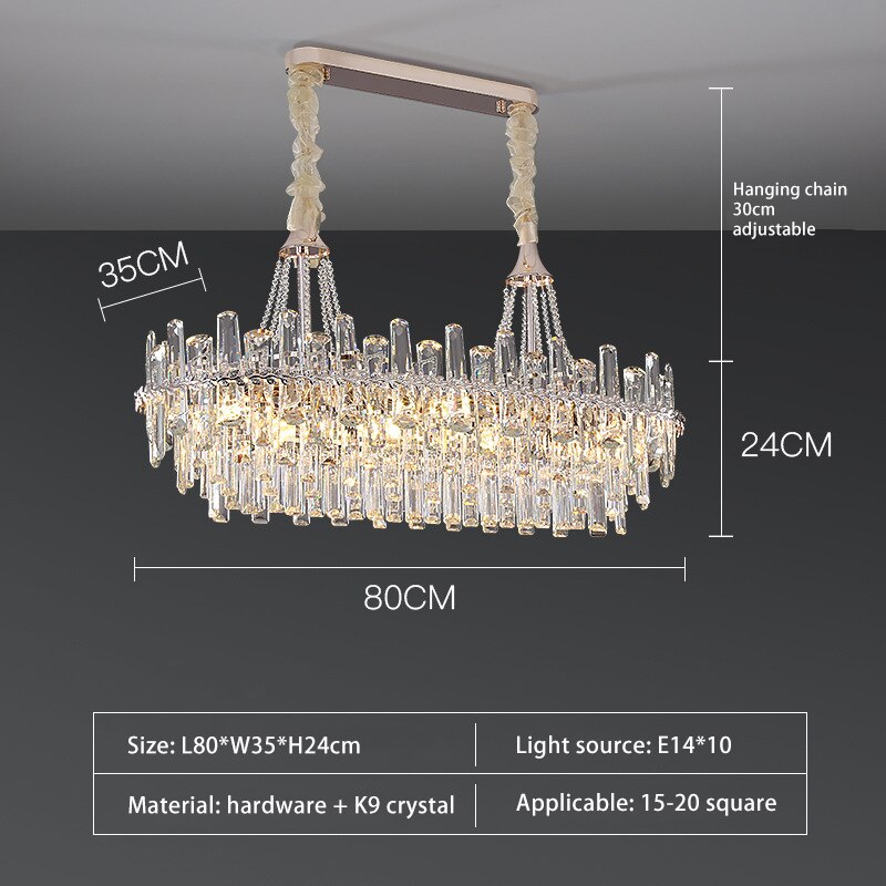 New Modern Light Crystal Chandelier