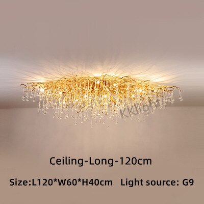 Ceiling Luxury Gold Crystal LED Chandelier