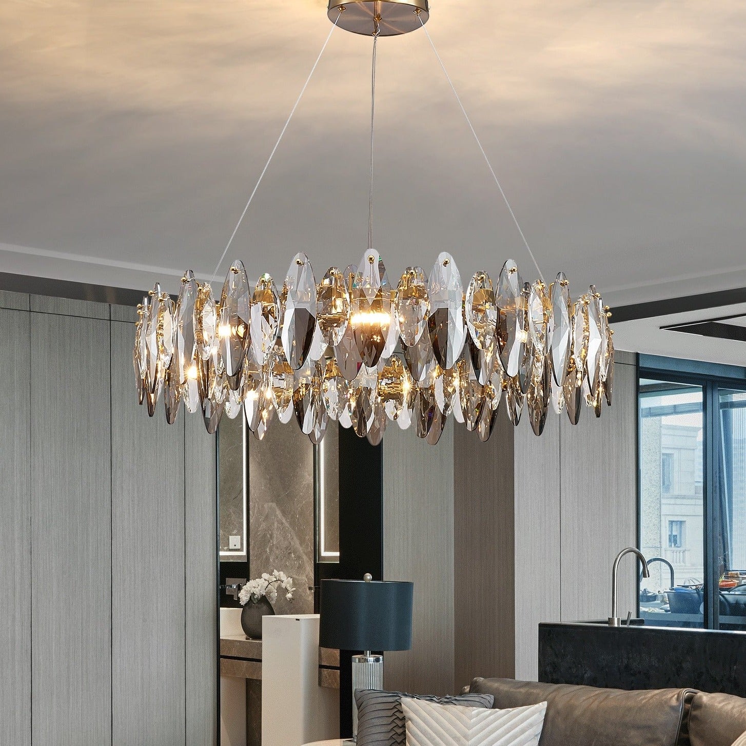 Luxury Modern Hanging Crystal Chandelier