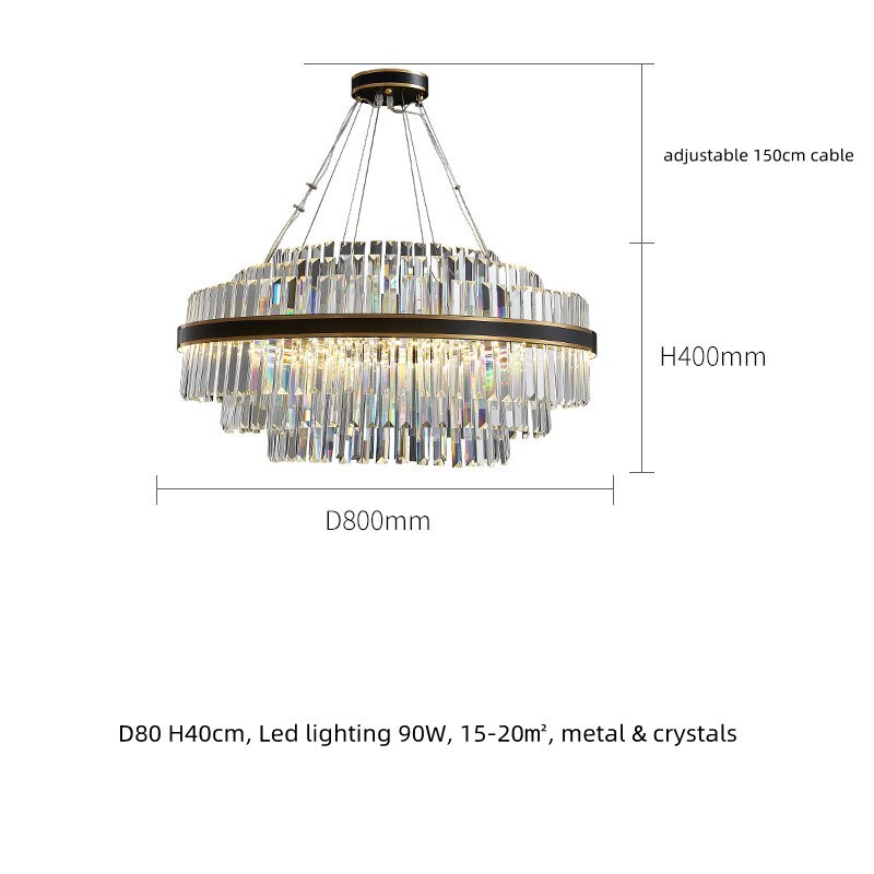 Modern Luxury Decor Crystal Lustre