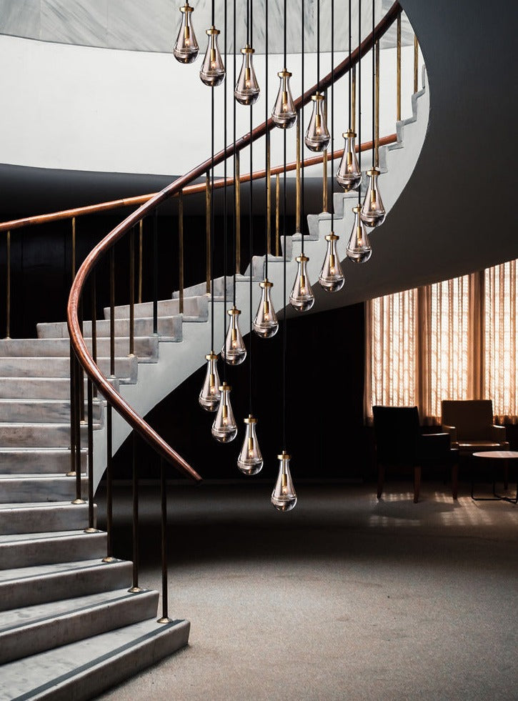 Luxury Raindrop Staircase Chandelier