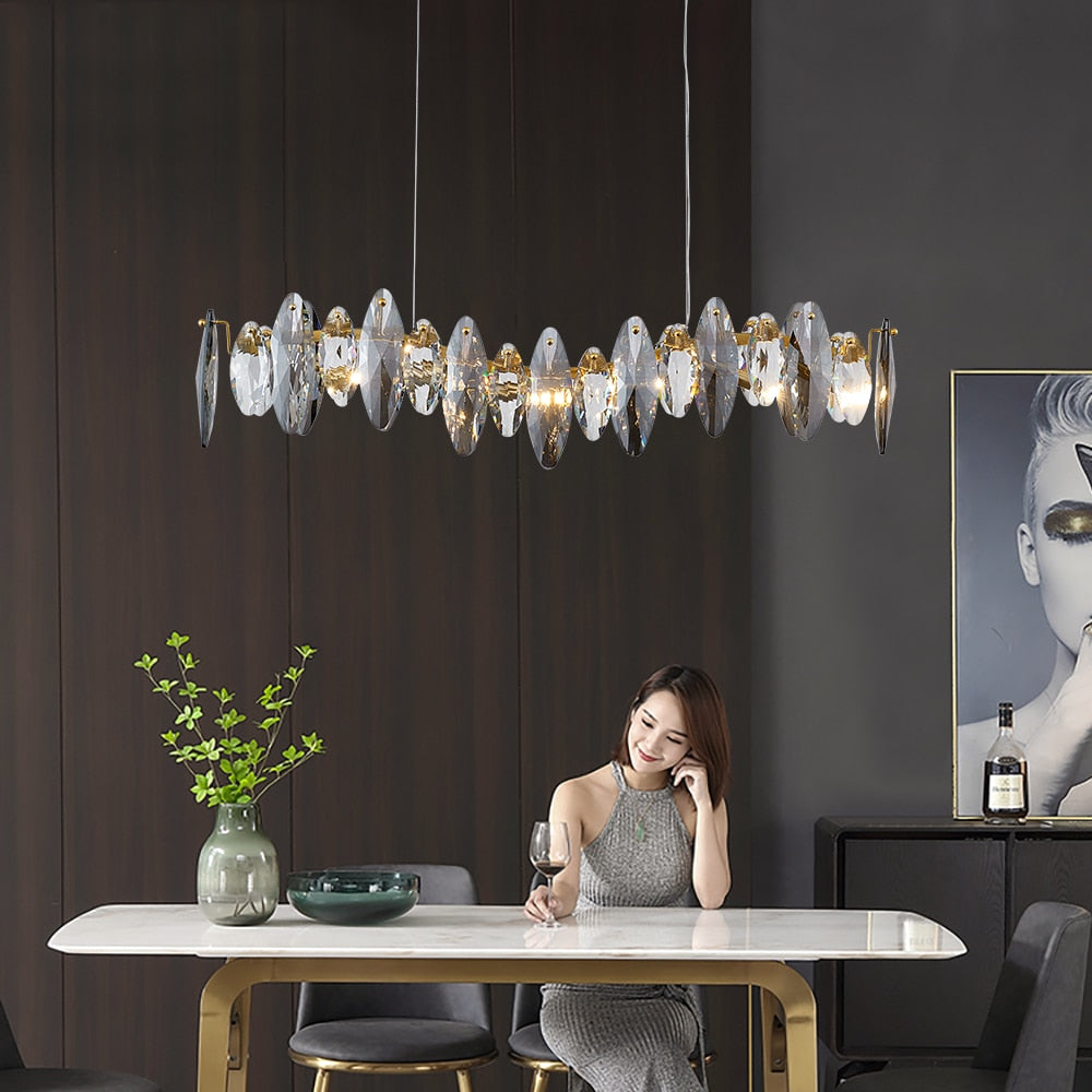 Wave Design Modern Crystal Chandelier