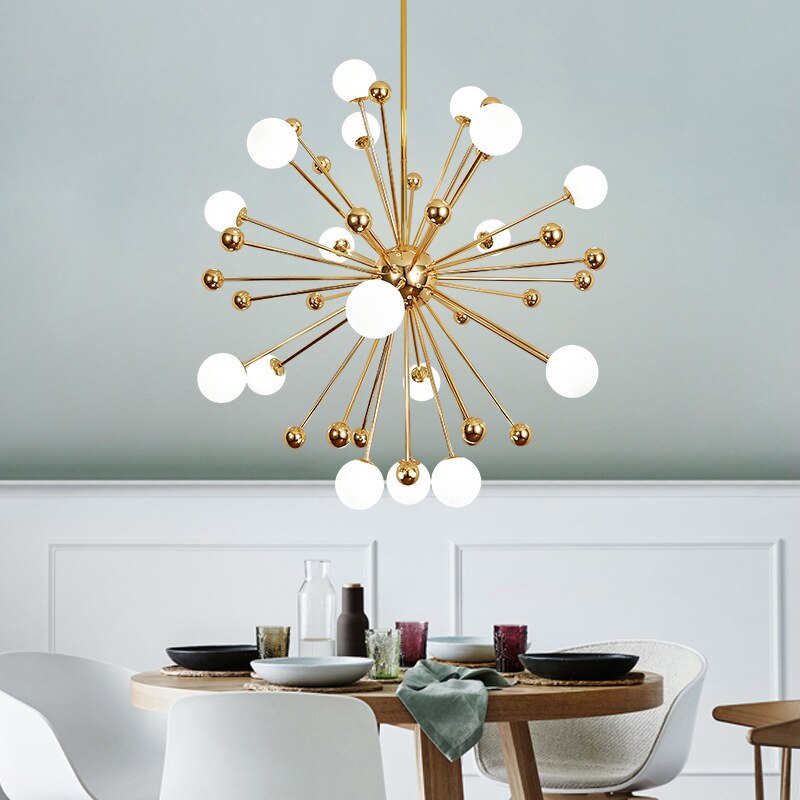 Modern Sputnik Glass Ball Chandelier