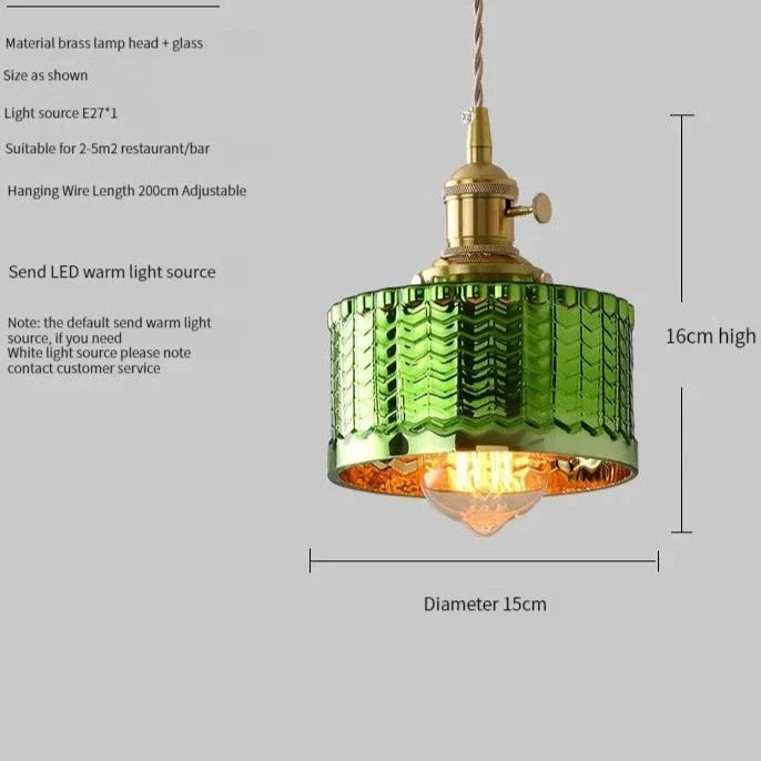 Scandinavian Green Glass Pendant Lights