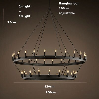 Retro American Candle Chandelier