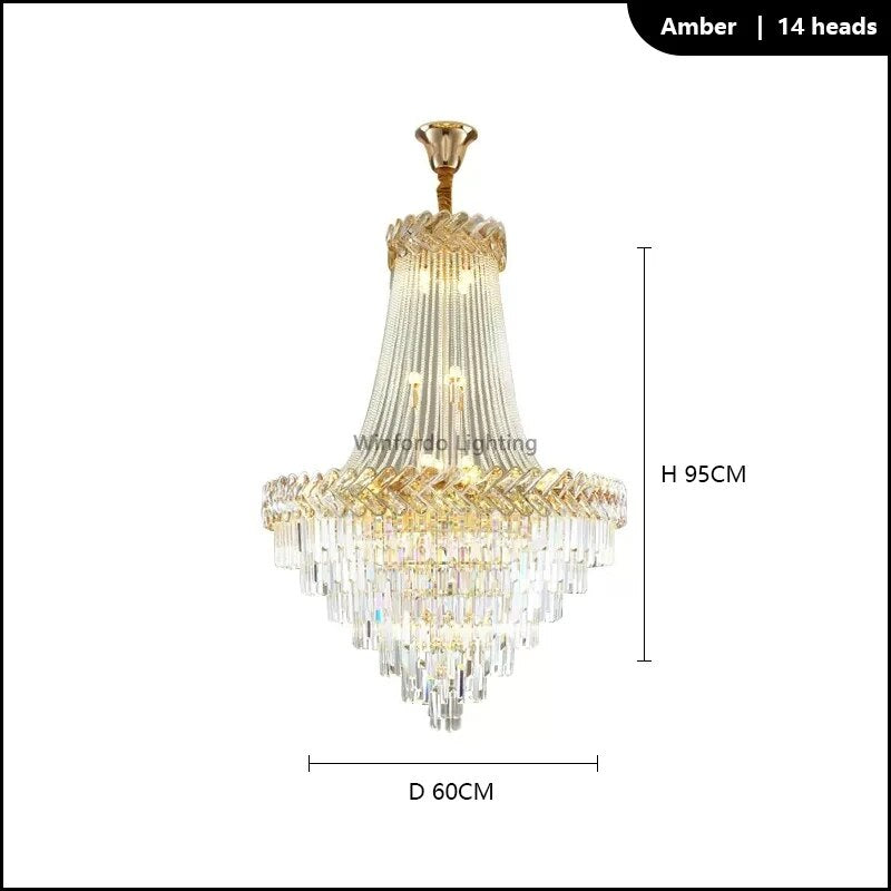 2023 Luxury Duplex Villa Crystal Chandelier